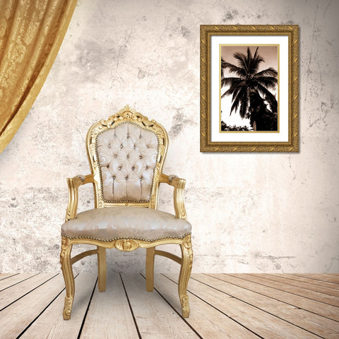 Coconut Palm, Bali Gold Ornate Wood Framed Art Print with Double Matting by Blue, Cyril