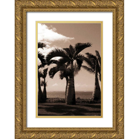 Date Palm, Mauritius Gold Ornate Wood Framed Art Print with Double Matting by Blue, Cyril