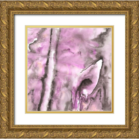 PURPLE Gold Ornate Wood Framed Art Print with Double Matting by Atelier B Art Studio