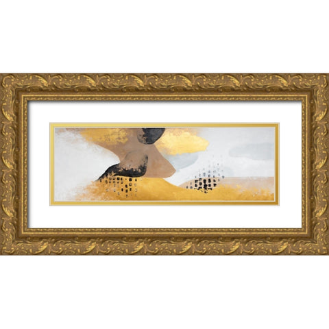 IMPROVISATION Gold Ornate Wood Framed Art Print with Double Matting by Atelier B Art Studio