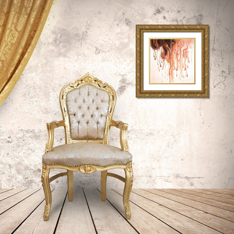 ERUPTION Gold Ornate Wood Framed Art Print with Double Matting by Atelier B Art Studio