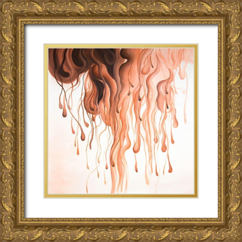 ERUPTION Gold Ornate Wood Framed Art Print with Double Matting by Atelier B Art Studio