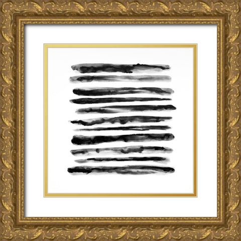 HATCHING Gold Ornate Wood Framed Art Print with Double Matting by Atelier B Art Studio