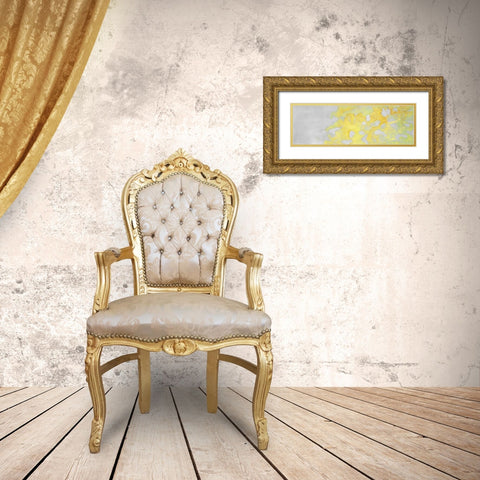Golden clouds Gold Ornate Wood Framed Art Print with Double Matting by Atelier B Art Studio