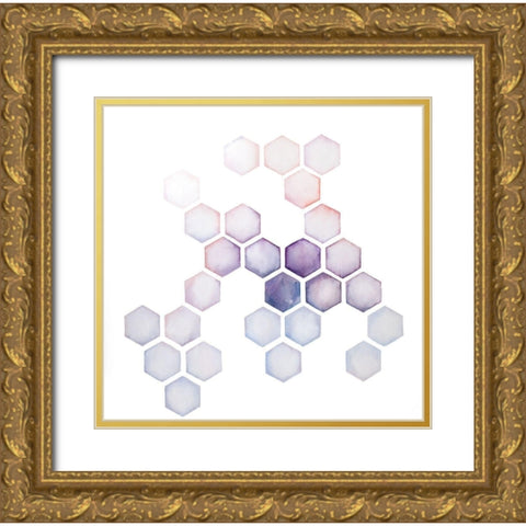 ALVEOLI Gold Ornate Wood Framed Art Print with Double Matting by Atelier B Art Studio