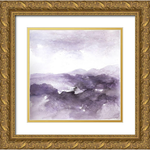 PURPLE CLOUD Gold Ornate Wood Framed Art Print with Double Matting by Atelier B Art Studio