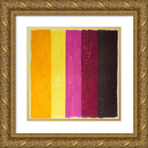 LIVE STRIPES Gold Ornate Wood Framed Art Print with Double Matting by Atelier B Art Studio