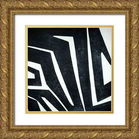 LABYRINTH Gold Ornate Wood Framed Art Print with Double Matting by Atelier B Art Studio