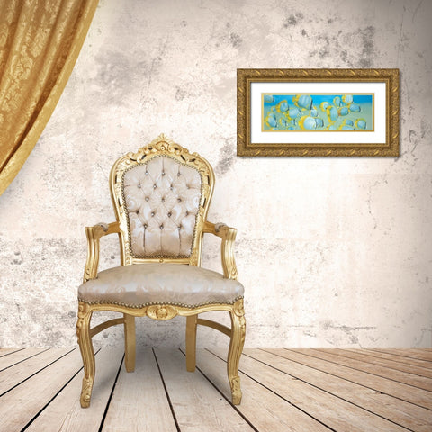 Butterfly Fishs Gold Ornate Wood Framed Art Print with Double Matting by Atelier B Art Studio