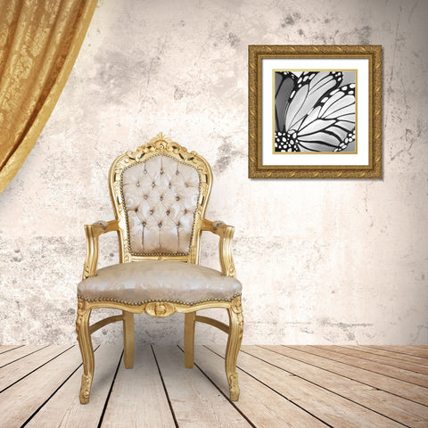 Butterfly Wings Gold Ornate Wood Framed Art Print with Double Matting by Atelier B Art Studio