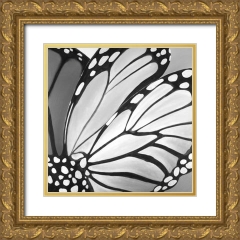 Butterfly Wings Gold Ornate Wood Framed Art Print with Double Matting by Atelier B Art Studio