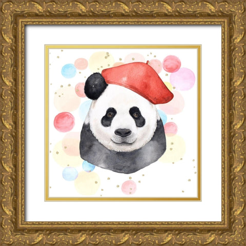 ARTIST PANDA Gold Ornate Wood Framed Art Print with Double Matting by Atelier B Art Studio