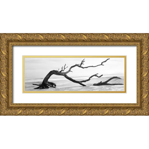 DEAD TREE IN THE MIDDLE OF WATER Gold Ornate Wood Framed Art Print with Double Matting by Atelier B Art Studio
