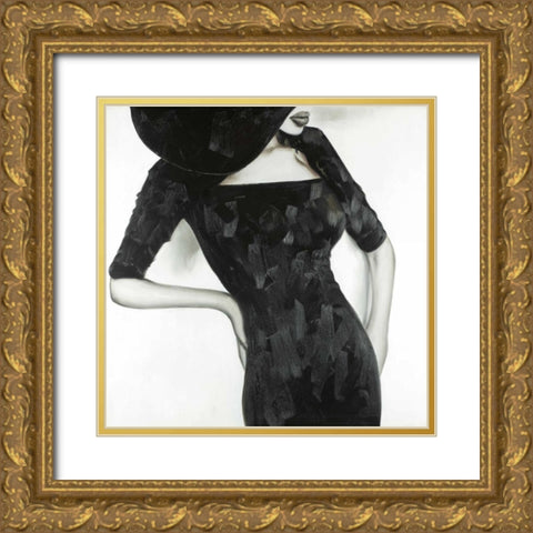 Beautiful Classic Woman Gold Ornate Wood Framed Art Print with Double Matting by Atelier B Art Studio