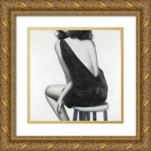 Pretty Woman Gold Ornate Wood Framed Art Print with Double Matting by Atelier B Art Studio