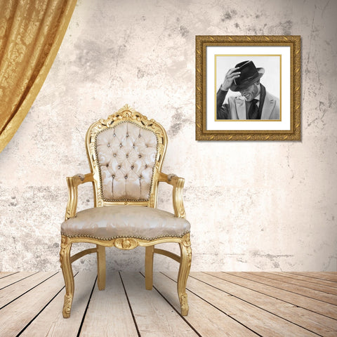 Well-dressed Man Gold Ornate Wood Framed Art Print with Double Matting by Atelier B Art Studio