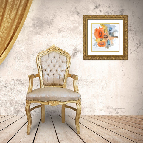 NAIL POLISH Gold Ornate Wood Framed Art Print with Double Matting by Atelier B Art Studio