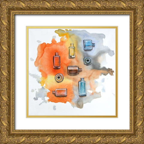 NAIL POLISH Gold Ornate Wood Framed Art Print with Double Matting by Atelier B Art Studio