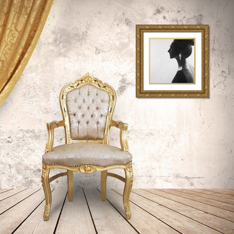Classic Woman Gold Ornate Wood Framed Art Print with Double Matting by Atelier B Art Studio