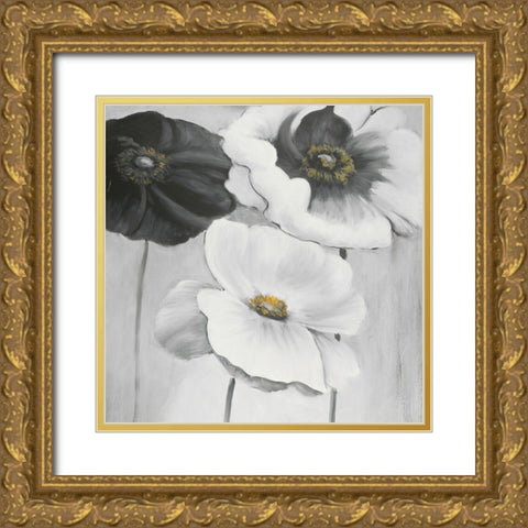 ASSORTED WHITE FLOWERS Gold Ornate Wood Framed Art Print with Double Matting by Atelier B Art Studio