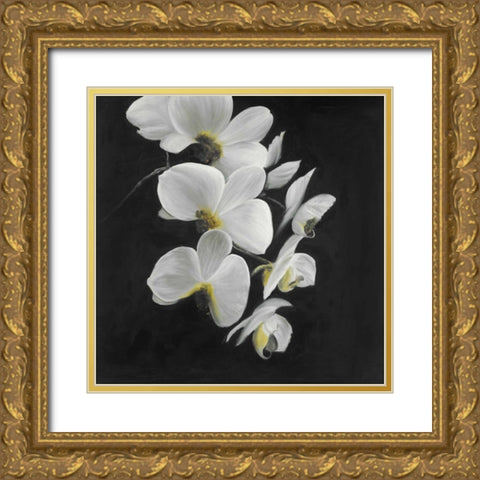 Beautiful Orchids Gold Ornate Wood Framed Art Print with Double Matting by Atelier B Art Studio