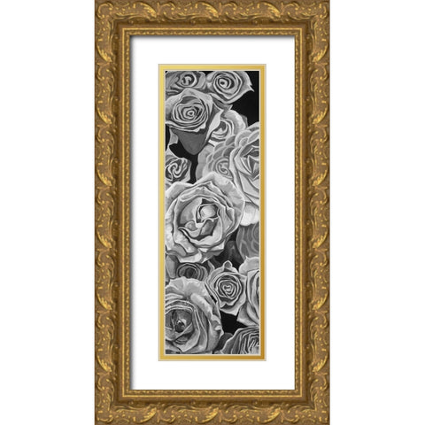 VINTAGE ROSES Gold Ornate Wood Framed Art Print with Double Matting by Atelier B Art Studio