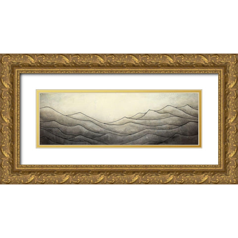 Desaturated Highslands Gold Ornate Wood Framed Art Print with Double Matting by Atelier B Art Studio