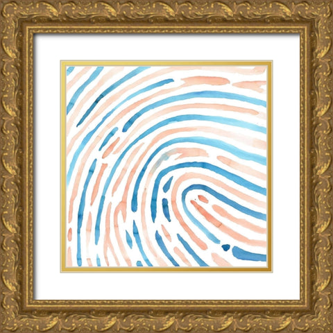 FOOTPRINT Gold Ornate Wood Framed Art Print with Double Matting by Atelier B Art Studio