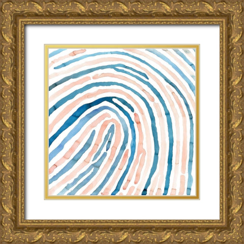 FINGERPRINT Gold Ornate Wood Framed Art Print with Double Matting by Atelier B Art Studio