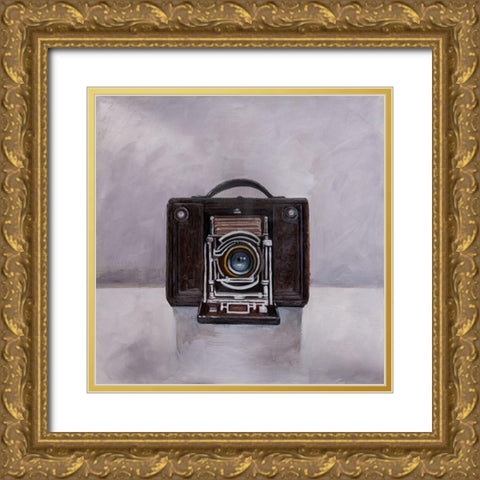 OLD CAMERA Gold Ornate Wood Framed Art Print with Double Matting by Atelier B Art Studio