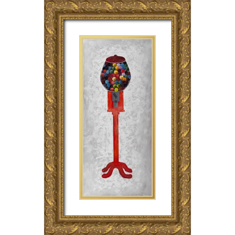 CHEWING GUM DISPENSER Gold Ornate Wood Framed Art Print with Double Matting by Atelier B Art Studio