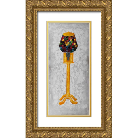 YELLOW GUM DISPENSER Gold Ornate Wood Framed Art Print with Double Matting by Atelier B Art Studio