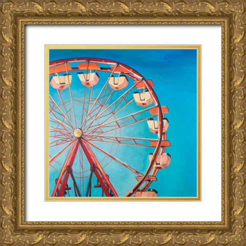Big Wheel in a Carnaval Gold Ornate Wood Framed Art Print with Double Matting by Atelier B Art Studio