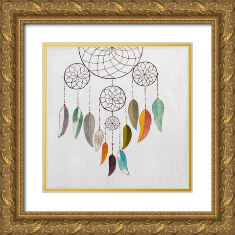 DREAMCATCHER Gold Ornate Wood Framed Art Print with Double Matting by Atelier B Art Studio