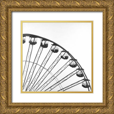 Quarter of a Ferris Wheel Gold Ornate Wood Framed Art Print with Double Matting by Atelier B Art Studio