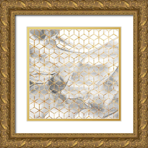 SYMMETRY Gold Ornate Wood Framed Art Print with Double Matting by Atelier B Art Studio