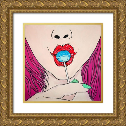 LOLLIPOP Gold Ornate Wood Framed Art Print with Double Matting by Atelier B Art Studio