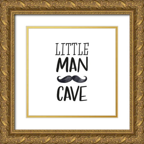 Little Man Cave Gold Ornate Wood Framed Art Print with Double Matting by Atelier B Art Studio