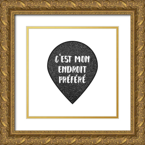 ITS MY FAVORITE SPOT Gold Ornate Wood Framed Art Print with Double Matting by Atelier B Art Studio
