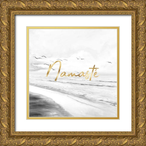 NAMASTÉ Gold Ornate Wood Framed Art Print with Double Matting by Atelier B Art Studio