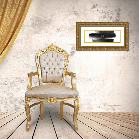 BE. Gold Ornate Wood Framed Art Print with Double Matting by Atelier B Art Studio
