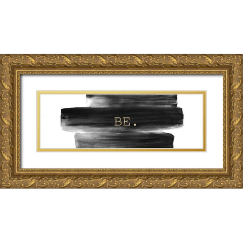 BE. Gold Ornate Wood Framed Art Print with Double Matting by Atelier B Art Studio