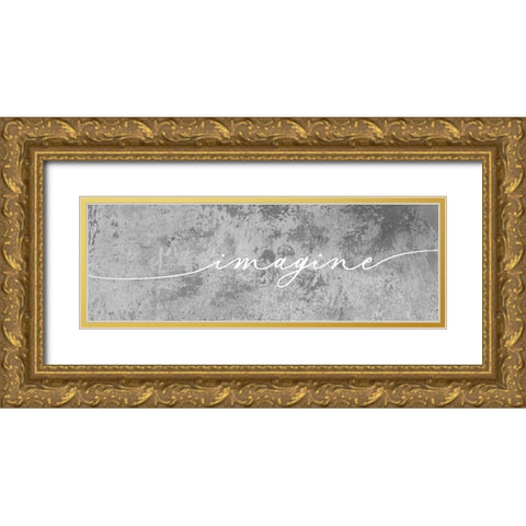 IMAGINE Gold Ornate Wood Framed Art Print with Double Matting by Atelier B Art Studio