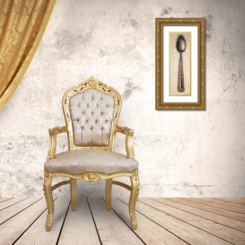Vintage Spoon Gold Ornate Wood Framed Art Print with Double Matting by Atelier B Art Studio