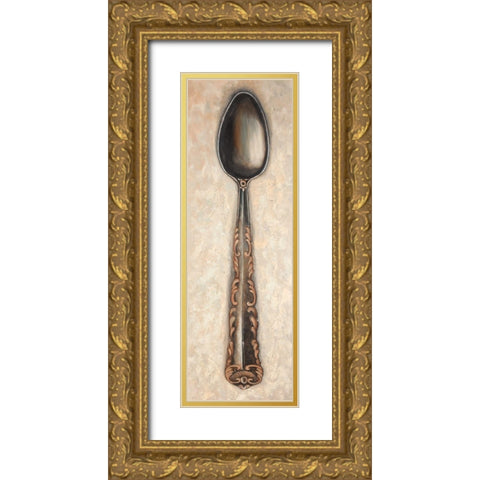 Vintage Spoon Gold Ornate Wood Framed Art Print with Double Matting by Atelier B Art Studio