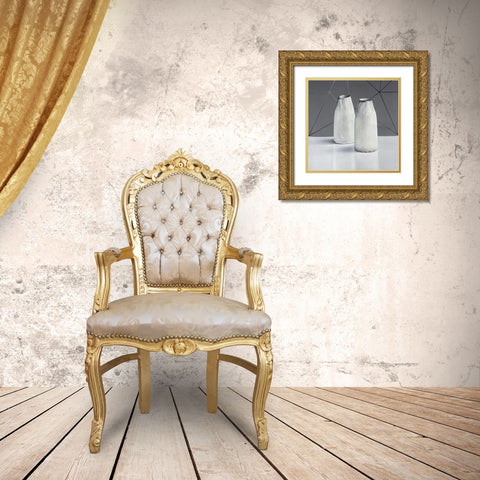 VASES Gold Ornate Wood Framed Art Print with Double Matting by Atelier B Art Studio