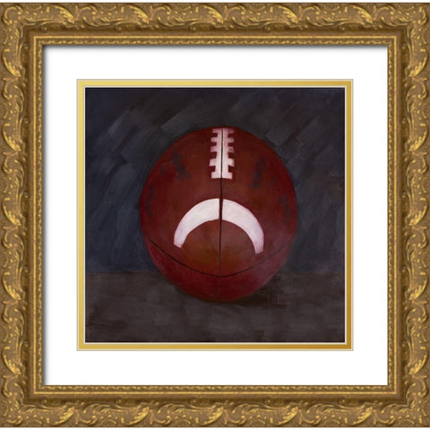 FOOTBALL BALL Gold Ornate Wood Framed Art Print with Double Matting by Atelier B Art Studio