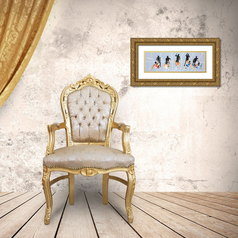 On your marks, get set, go! Gold Ornate Wood Framed Art Print with Double Matting by Atelier B Art Studio