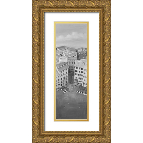 Siena City in Italie Gold Ornate Wood Framed Art Print with Double Matting by Atelier B Art Studio