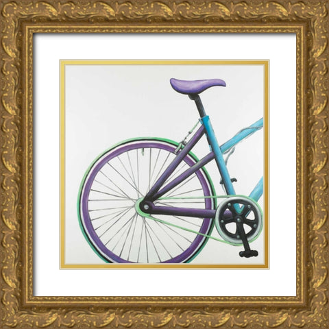 Rear Wheel of Bicycle Gold Ornate Wood Framed Art Print with Double Matting by Atelier B Art Studio